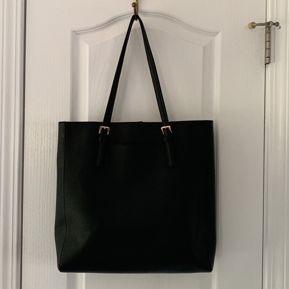 Michael Kors Jet‎ Set Large Travel NS Saffiano Tote in black gold - Picture 7 of 16